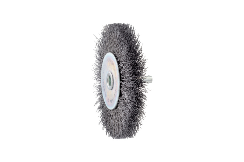 Rundbürste Stahl gewellt mit Schaft