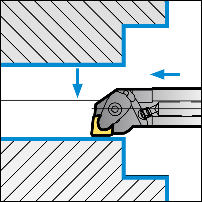 ISO-Klemmhalter mit D-Klemmsystem für CN Wendeschneidplatten