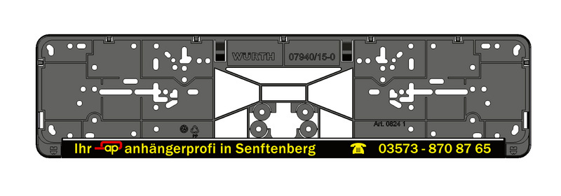 Kennzeichenbefestigung Clipster komplett bedruckt KSB-KOMPL-PL/LST-3FARB-CLIPSTE
