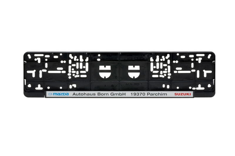 Kennzeichenbefestigung Classic komplett bedruckt 520 mm