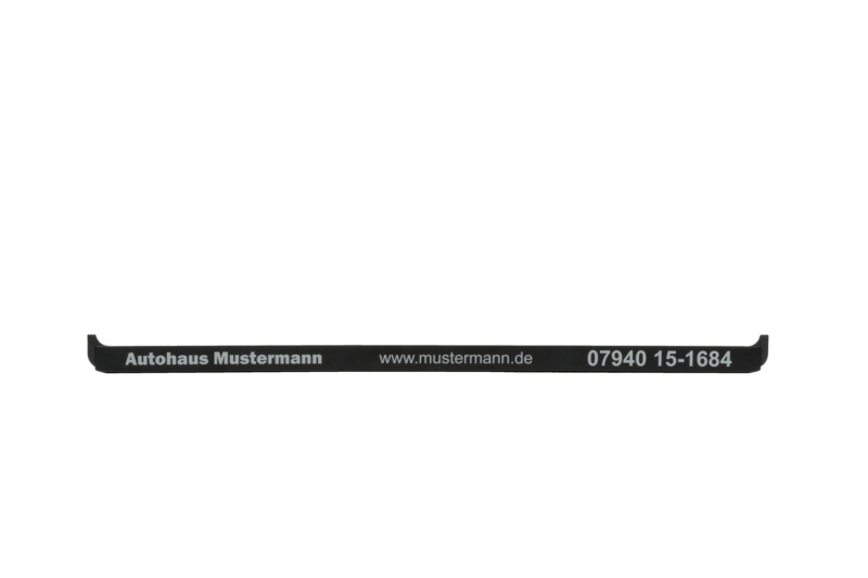 Leiste-Kennzeichenbefestigung Basixx bedruckt KSB-BEDR-LEISTE-BASIXX-SILBER-POSI