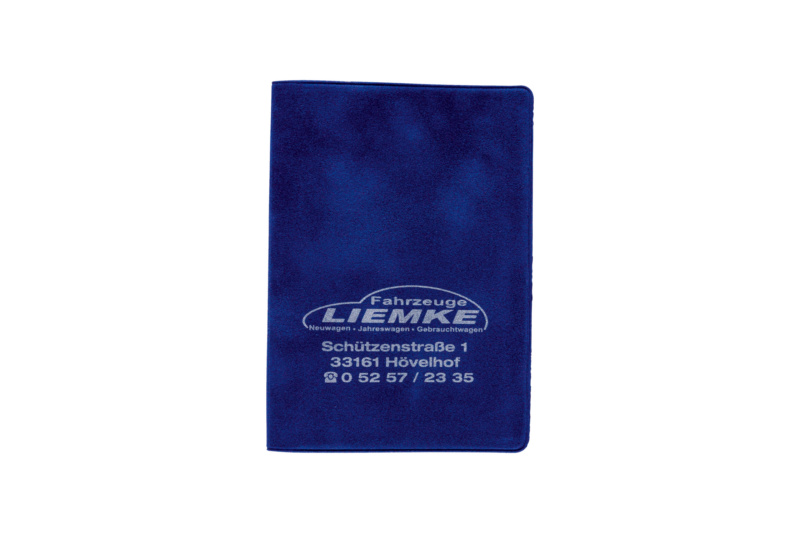 KFZ-Scheinmappe MAPPE-VELOURS-BLAU-1FARBIG