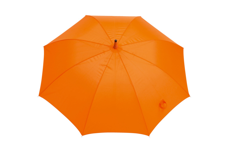 Stockregenschirm mit Automatiköffnung REGSHIRM-BEDR-STOCK-ORANGE-1FARB-1SEGMNT