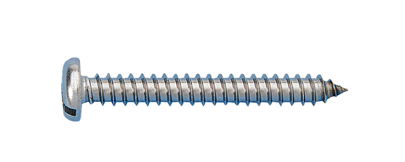 Zylinder-Blechschraube Form C mit Schlitz DIN 7971, Edelstahl A2, blank