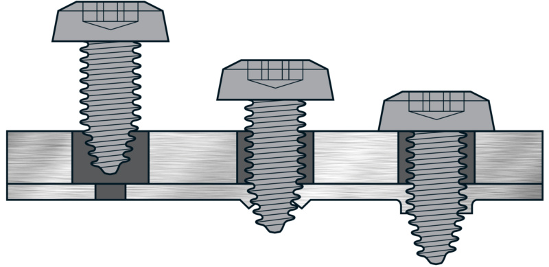 GEFU®  Gewindefurchende Schraube M4 x 9
