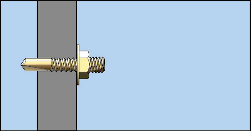 Bohrschraube Sechskantkopf und Gewindestift Varibos M6 x 6