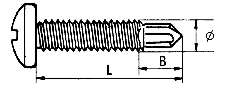 Bohrschraube Flachkopf M4 x 16