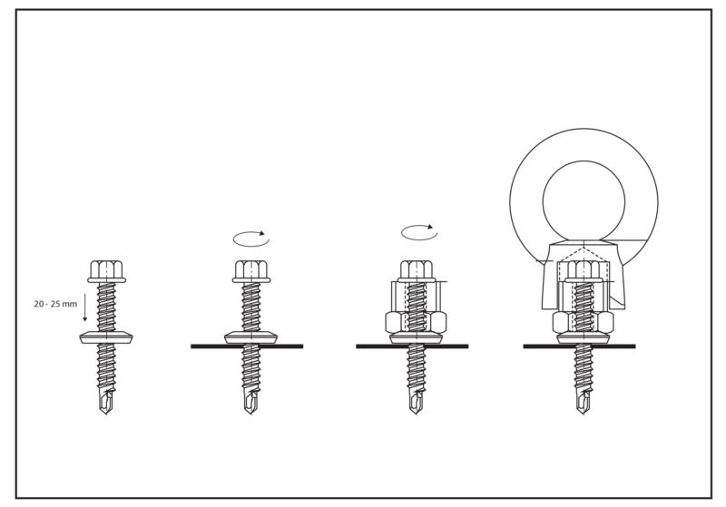 Gerüstanker M16x17 für den Metallleichtbau GA