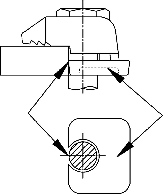 Distanzstück Vierkant für M 12 für Beam Clamp Trägerklemmen Typ BF1