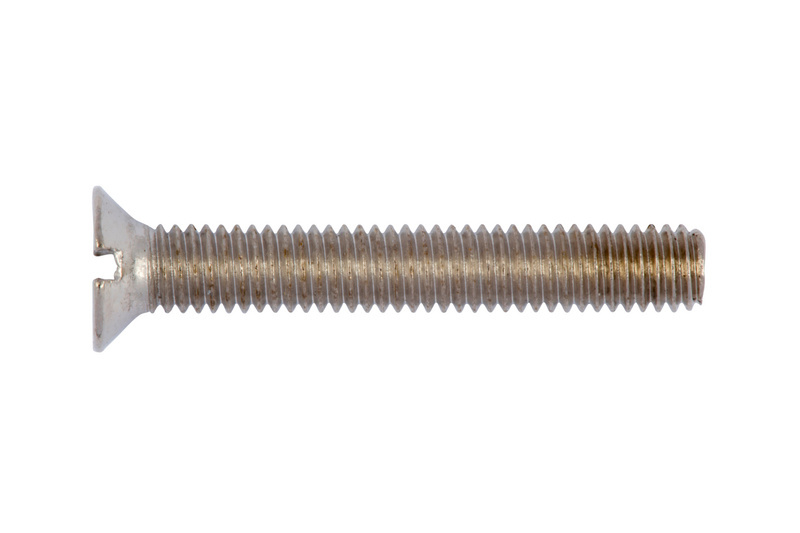 Senkschraube mit Schlitz M4 x 60 DIN 963, Stahl 4.8, vernickelt (E2J)
