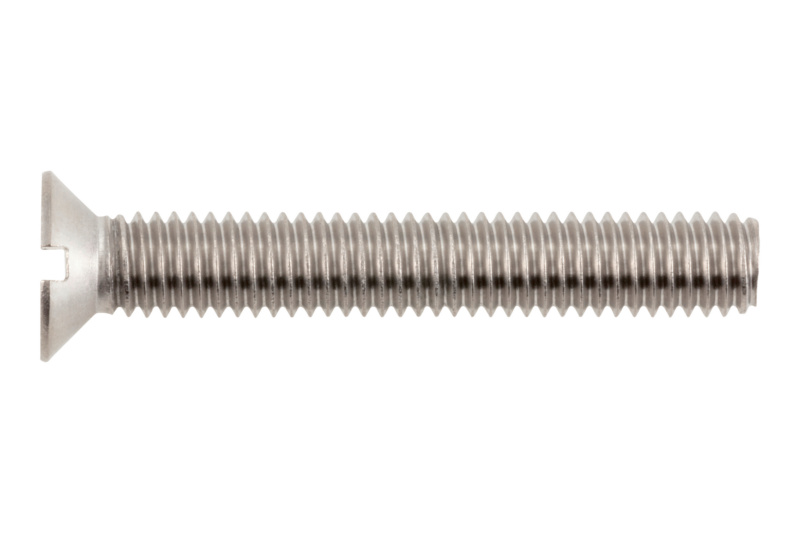 Senkschraube mit Schlitz M6 x 30 ISO 2009, Edelstahl A2, blank