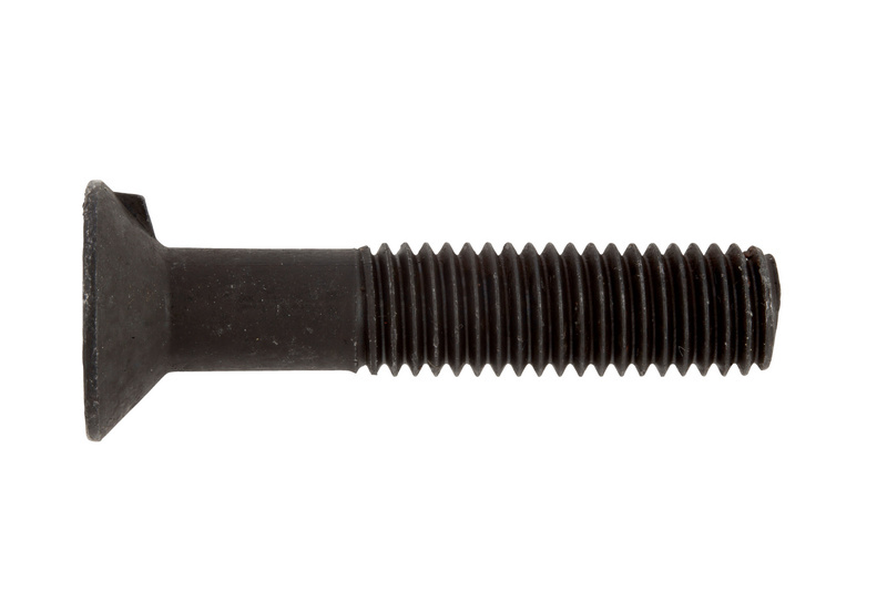 Senkschraube mit Nase und Mutter DIN 604, Stahl 4.6, blank