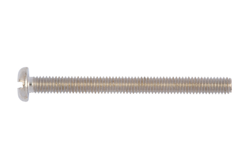 Flachkopfschraube mit Schlitz M4 x 30 DIN 85, Stahl 4.8, vernickelt (E2J)
