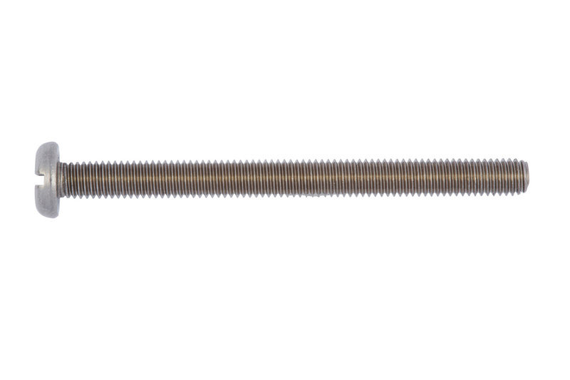 Flachkopfschraube mit Schlitz M4 x 12 ISO 1580, Edelstahl A2, blank