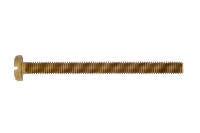 Flachkopfschraube mit Schlitz M6 x 16 ISO 1580, Messing, blank
