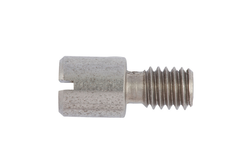 Zapfenstift mit Gewinde und Schlitz DIN 927, Edelstahl A1, blank