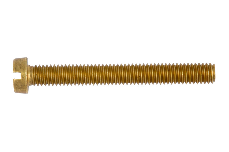 Zylinderschraube mit Schlitz M3 x 30 DIN 84, Messing, blank