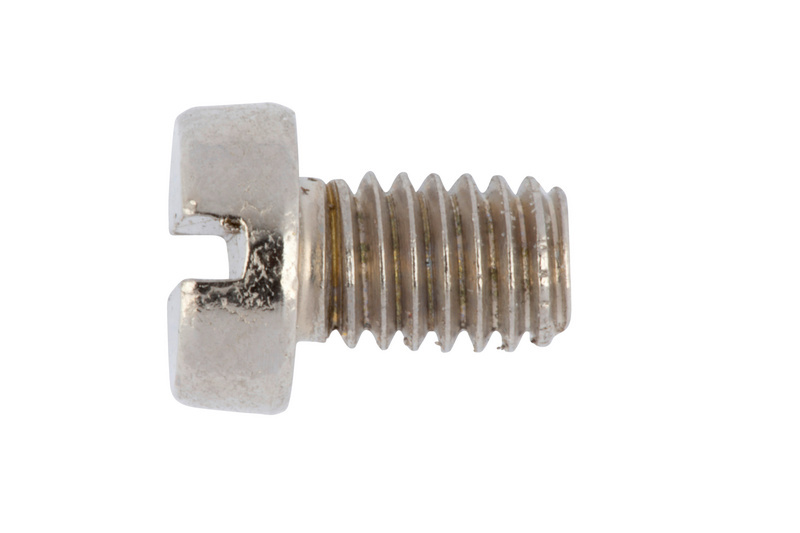Zylinderschraube mit Schlitz M6 x 12 DIN 84, Messing, vernickelt (E2J)