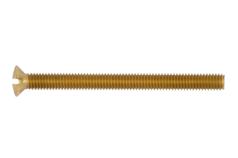 Linsensenkschraube mit Schlitz M4 x 35 DIN 964, Messing, blank