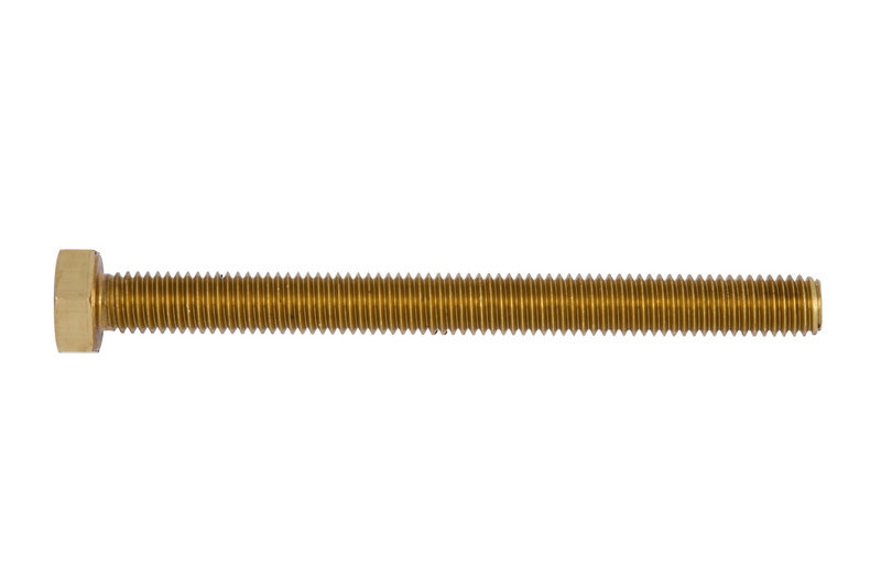 Sechskantschraube mit Gewinde bis Kopf M8 x 60 ISO 4017, Messing, blank