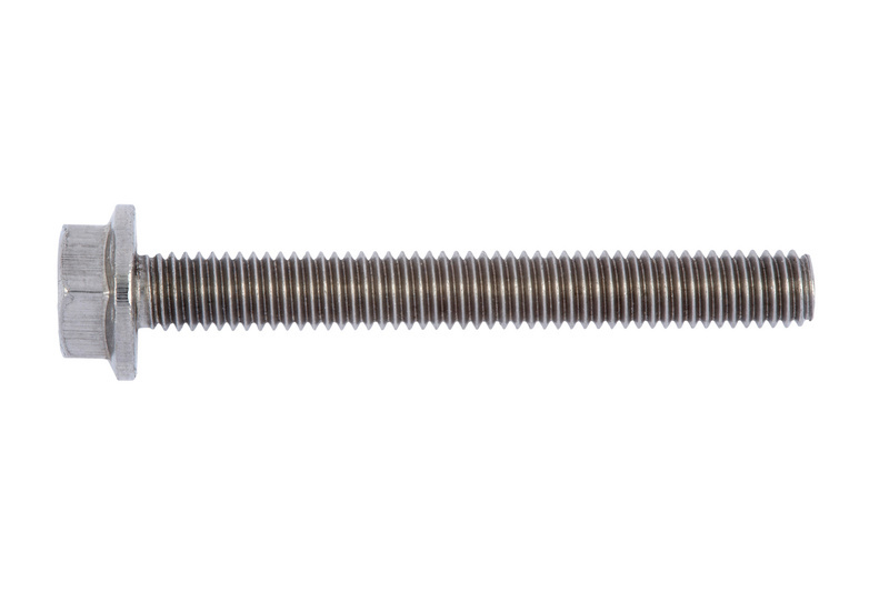 Sechskantschraube mit Flansch M6 x 20 DIN 6921, Edelstahl A2-70, blank