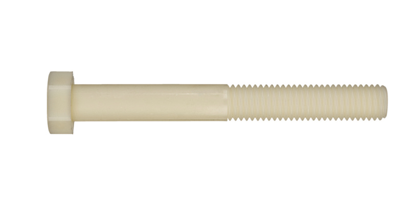 Sechskantschraube mit Schaft M12 x 100 ISO 4014, Polyamid 6.6, natur
