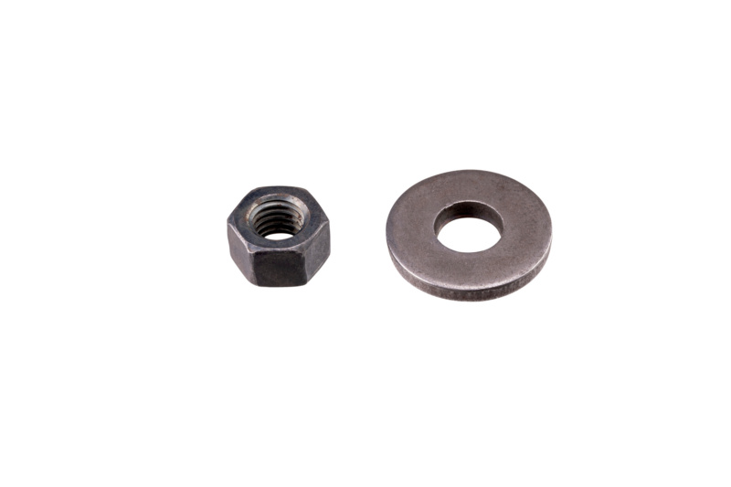 Scheibe und Mutter WN-810 Stahl blank