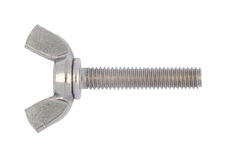 Flügelschraube eckige Flügelform M 10 x 20 DIN 316 ähnlich, Edelstahl A2, blank