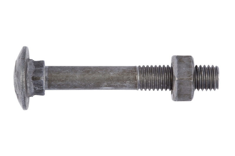 Flachrundschraube mit Vierkantansatz und Mutter M10 x 240