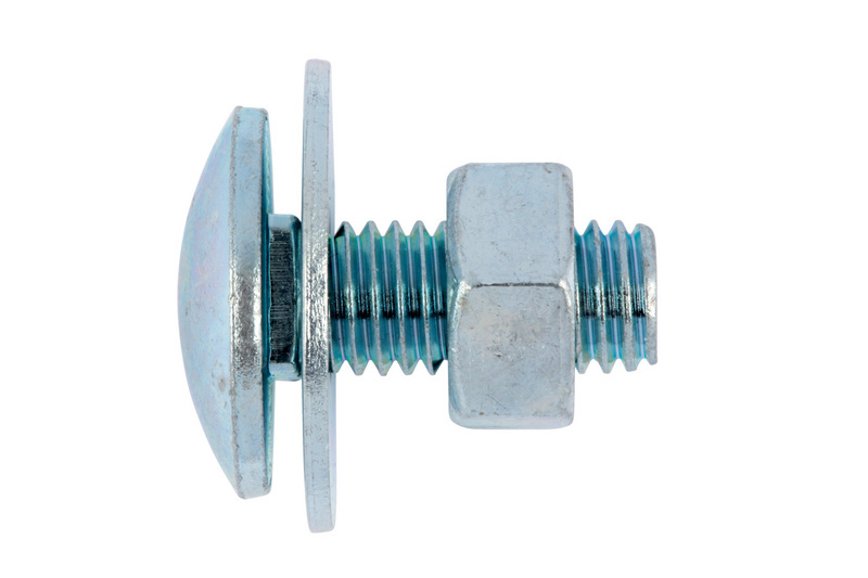Flachrundschraube mit Vierkantansatz und Mutter M8 x 25