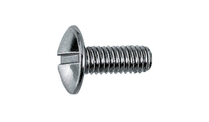 Flachrundschraube mit Schlitz M6 x 10 W-0226, Edelstahl A2 blank, mit Schlitz
