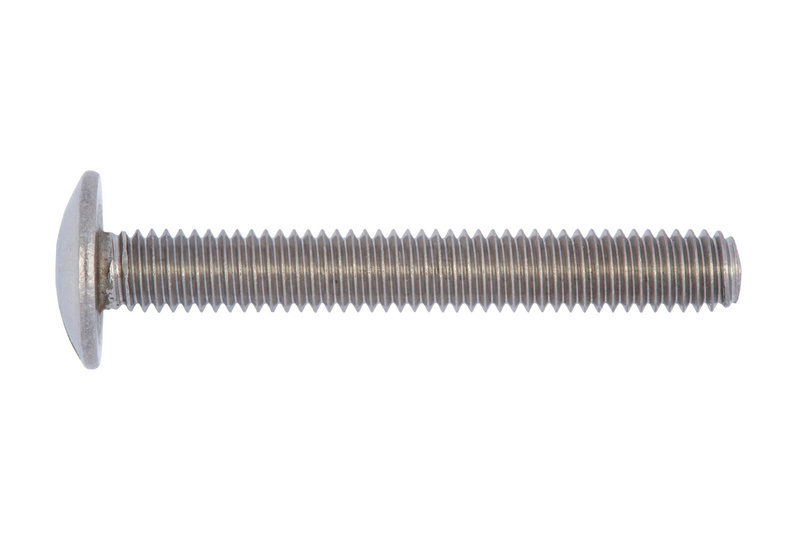 Flachrundschraube mit Schlitz M8 x 60 W-0226, Edelstahl A2 blank, mit Schlitz