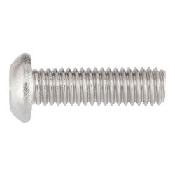 Schraube abgeflachter Halbrundkopf und Innensechskant M6 x 10