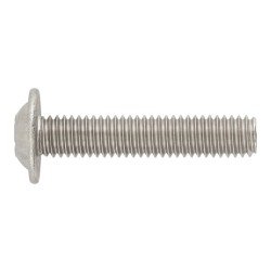 Schraube abgeflachter Halbrundkopf mit Bund und Innensechskant M6 x 20