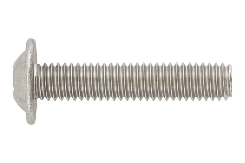 Schraube abgeflachter Halbrundkopf mit Bund und Innensechskant M6 x 30