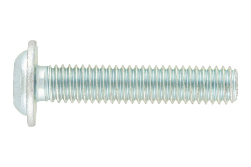 Schraube abgeflachter Halbrundkopf und Bund mit Innensechsrund M6 x 16