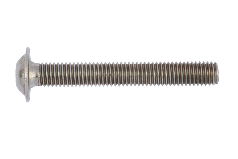 Schraube abgeflachter Halbrundkopf und Bund mit Innensechsrund M8 x 12