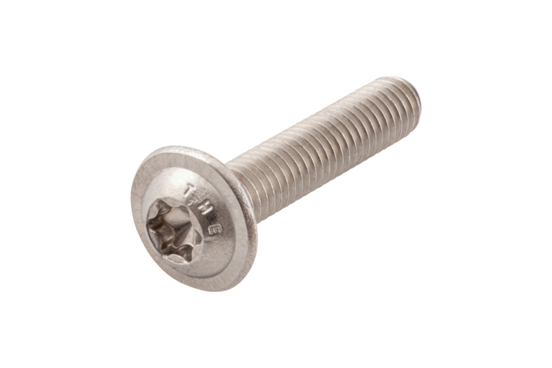 Schraube abgeflachter Halbrundkopf und Bund mit Innensechsrund M5 x 16