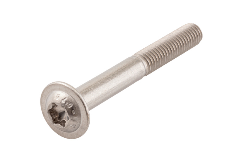 Schraube abgeflachter Halbrundkopf und Bund mit Innensechsrund M5 x 40