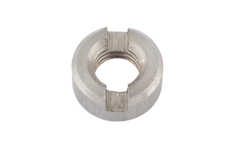 Schlitzmutter M 8 DIN 546, Edelstahl A4, blank