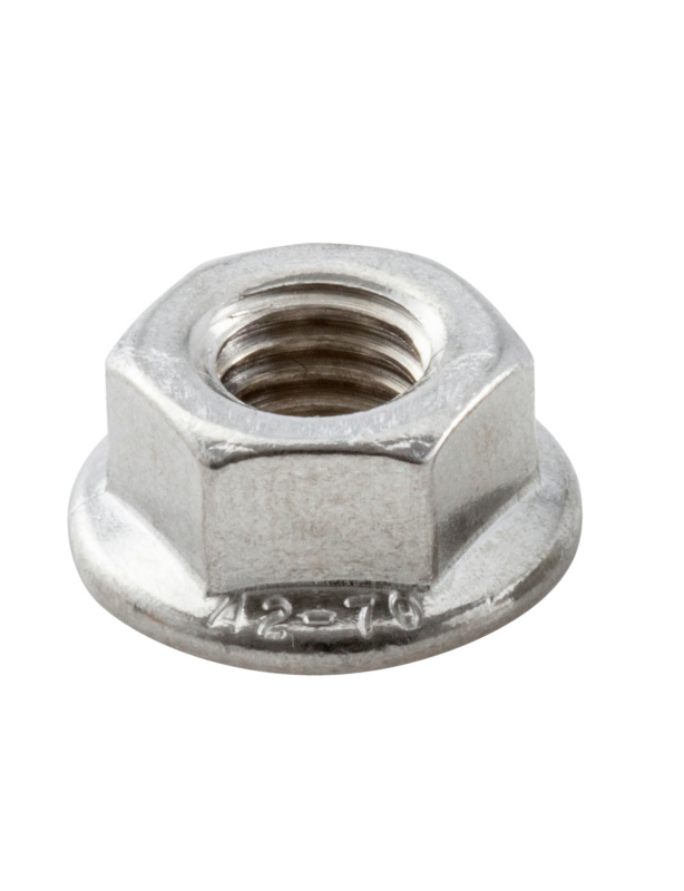 Sechskantmutter mit Flansch M8 EN 1661, Edelstahl A2-70, blank