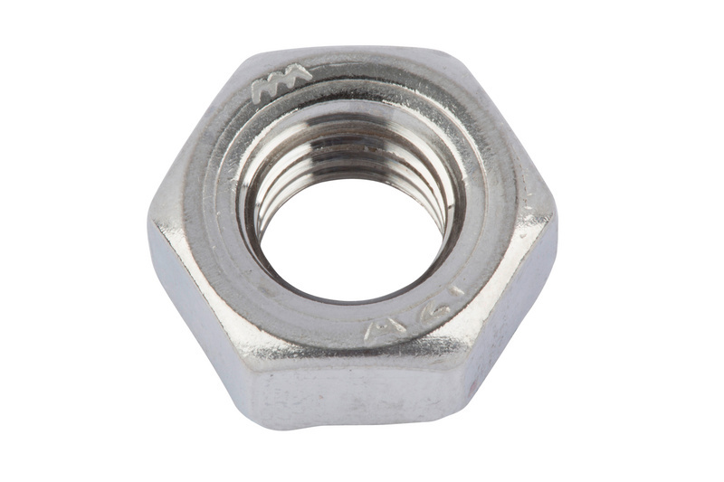 Sechskant-Schweißmutter M 10 DIN 929, Edelstahl A4, blank