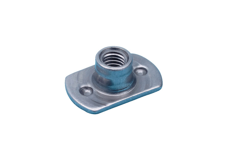 Schweißmutter hohe Form M 12 WN 385 Stahl blank