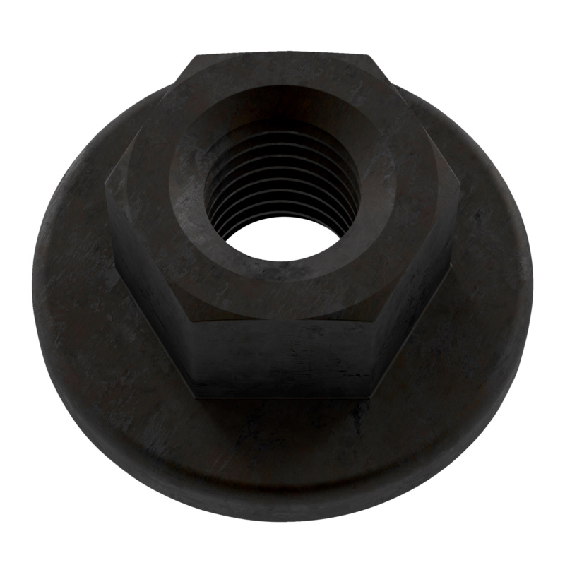 Sechskant-Schweißmutter mit Flansch M6 ISO 21670, Stahl blank