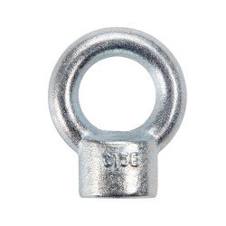Ringmutter 16 x 25 DIN 582, Stahl C15E verzinkt, blau passiviert (A2K)