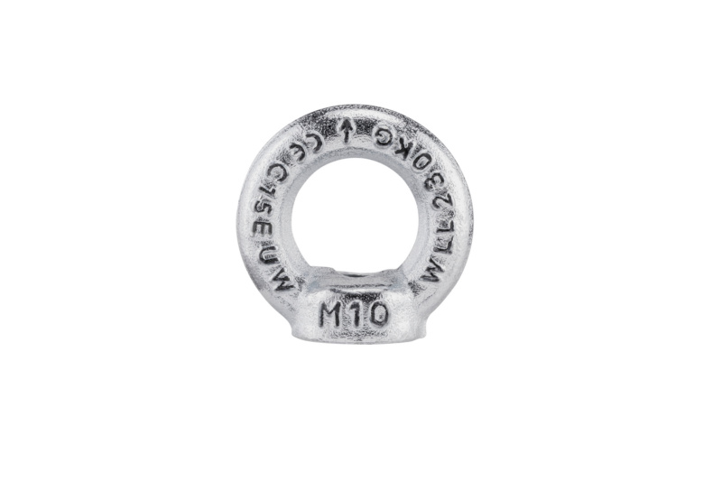 Ringmutter M27 DIN 582, Stahl C15E verzinkt, blau passiviert (A2K)