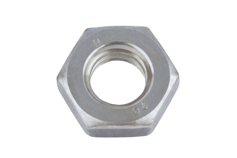 Sechskantmutter flache Form M24 DIN 936, Stahl, blank