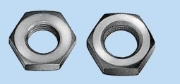 Sechskantmutter flache Form mit Linksgewinde M 16 DIN 936, Stahl, blank