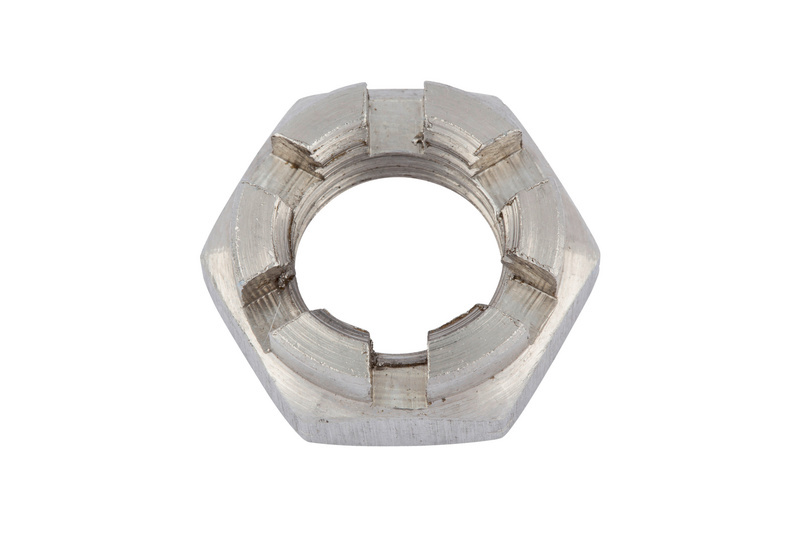 Kronenmutter niedrige Form M 16 DIN 937, Edelstahl A2, blank