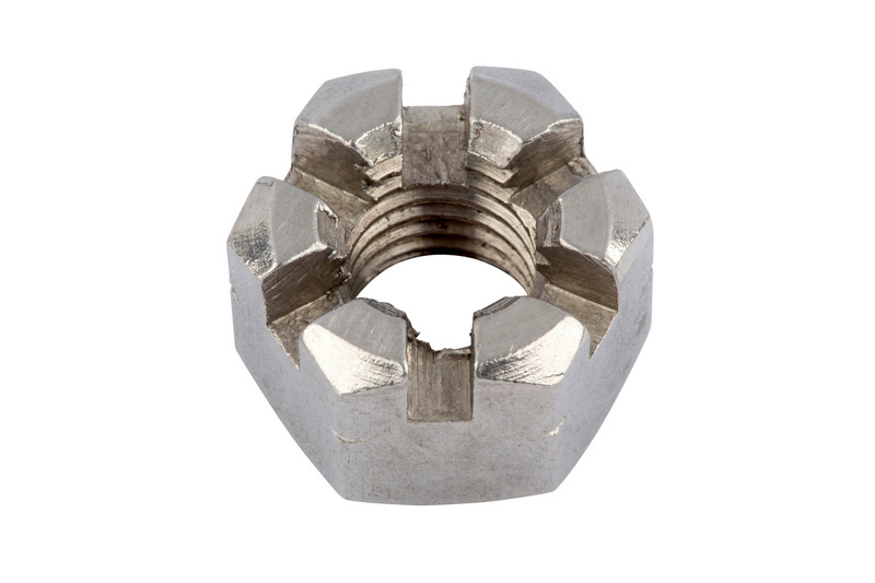 Kronenmutter M 6 DIN 935, Edelstahl A4, blank